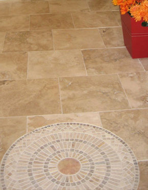 Hallway floor using ceramic tile